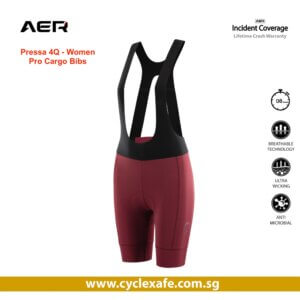 Pressa 4Q - Women Cargo Pro Bibs (Wine Red)